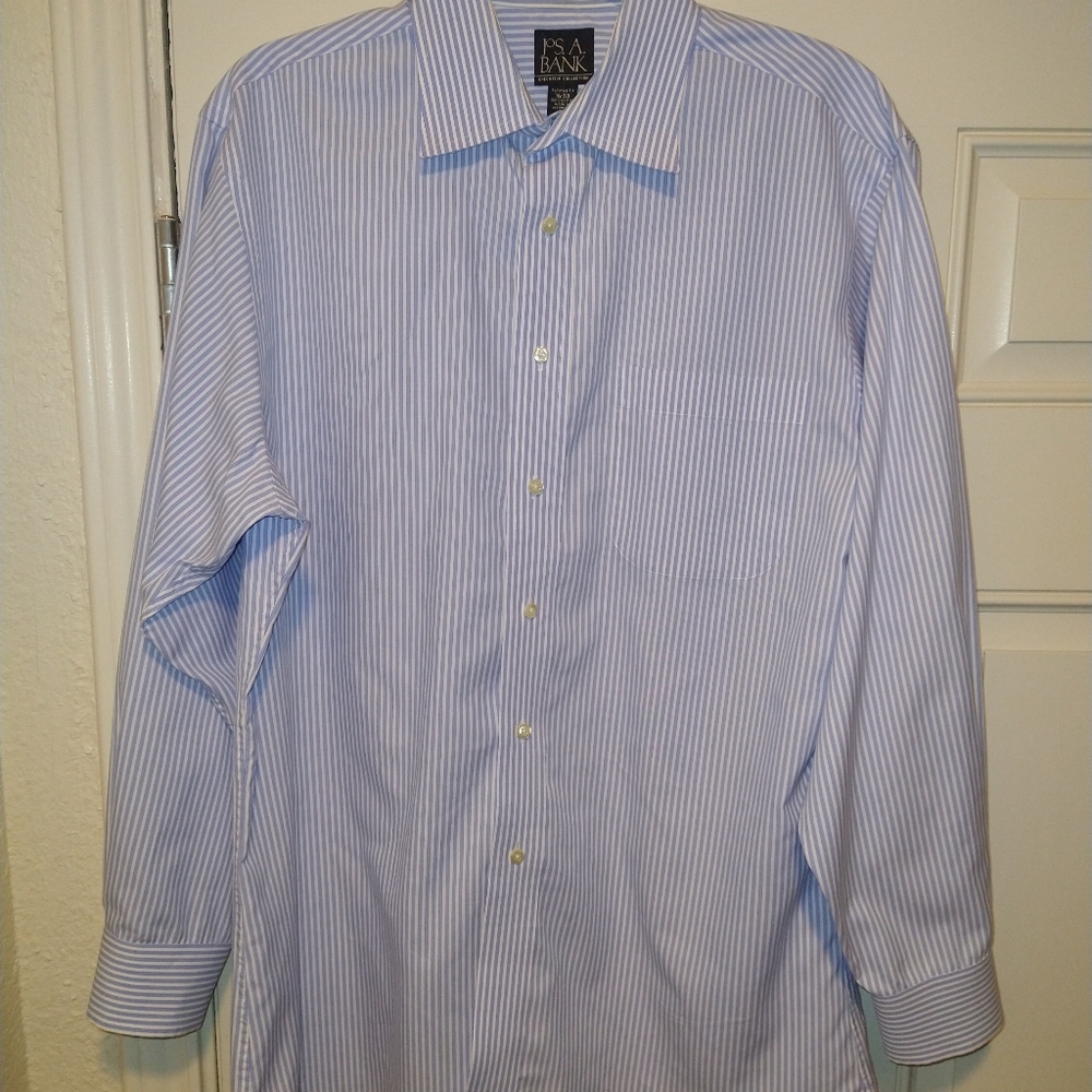 Jos A Bank Executive Collection Long Sleeve Button Up Shirt Men's sz 16-33.
